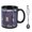Black, variant on BIMZUC Vintage Drum Shape Coffee Mug 11 oz / 325 ml Ceramic Stainless Steel Cup with Spoon for Hot Cold Beverages Novelty Tea Cup Home Office Drinkware Black