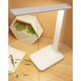 thumbnail image 3 of Lámpara de escritorio LED, lámpara de escritorio plegable con brillo ajustable, 5 modos de color, 10 niveles de brillo, protección ocular con control táctil flexible, lámpara de noche con puerto USB, 3 of 5
