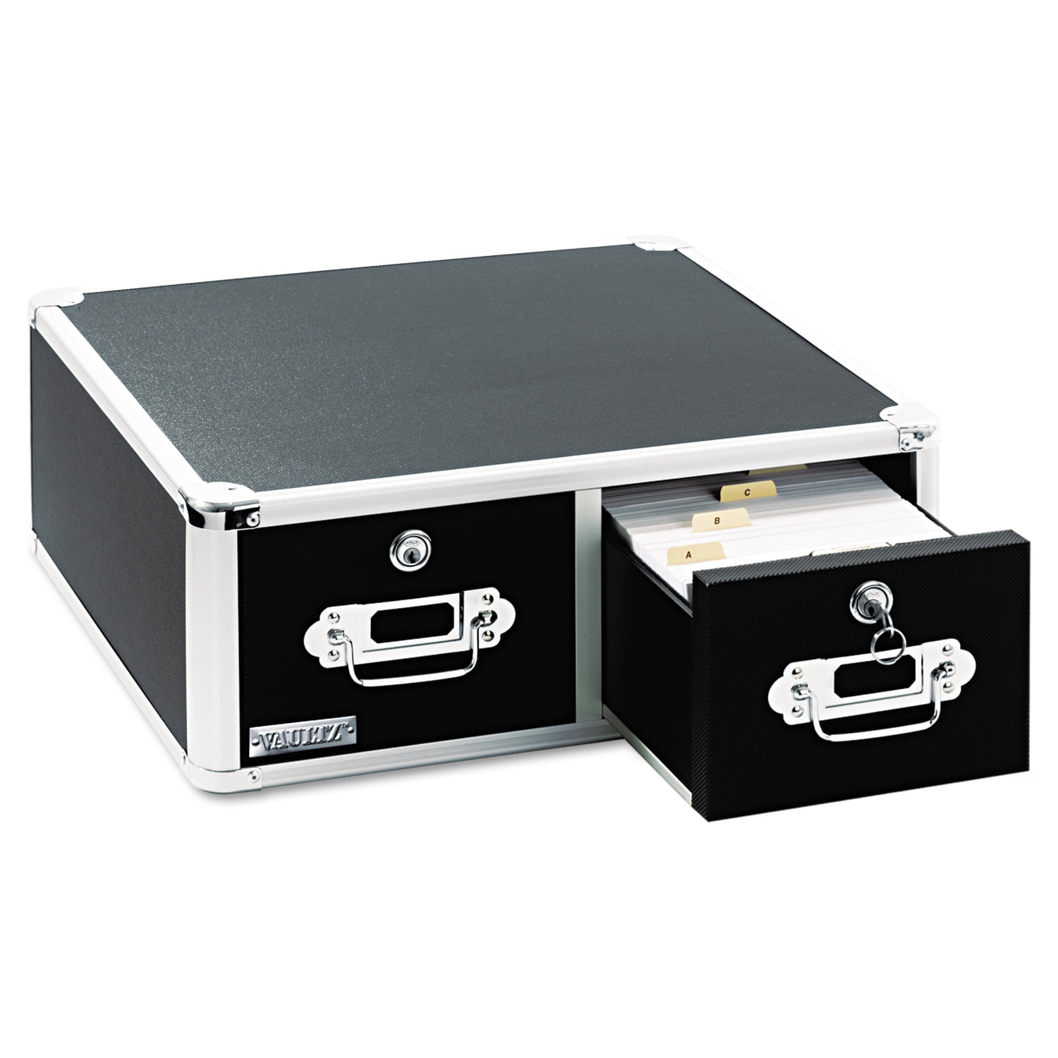Vaultz vaultz locking 8 x 5 two drawer index card box 3000 card 