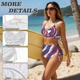 thumbnail image 4 of XYZCANDO His and Hers Swimwear Couple Beach Swimwear Men's Beach Shorts & Women's Bikini Set 250 Years USA Matching Outfit for Honeymoon Pool Summer Vacation Hawaiian Outfits, 4 of 6