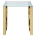 thumbnail image 3 of Contemporary Stainless Steel & Glass Accent Table in Gold, 3 of 6