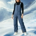 thumbnail image 2 of HCNTES Women's Outdoor Snow Bib Overalls Waterproof Insulated Pants with Adjustable Fit for Ladies Winter Adventures(A-Navy,M), 2 of 4