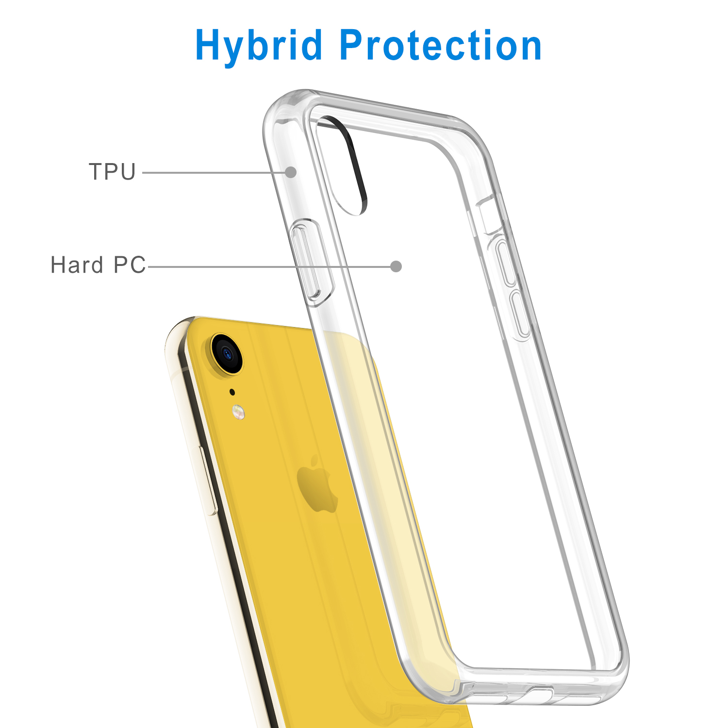 Topme Silikon Handyhülle Für IPhone XR (6.1 Zoll) – Weiche TPU Schutzhülle In Schwarz Mit Erhöhtem Rand