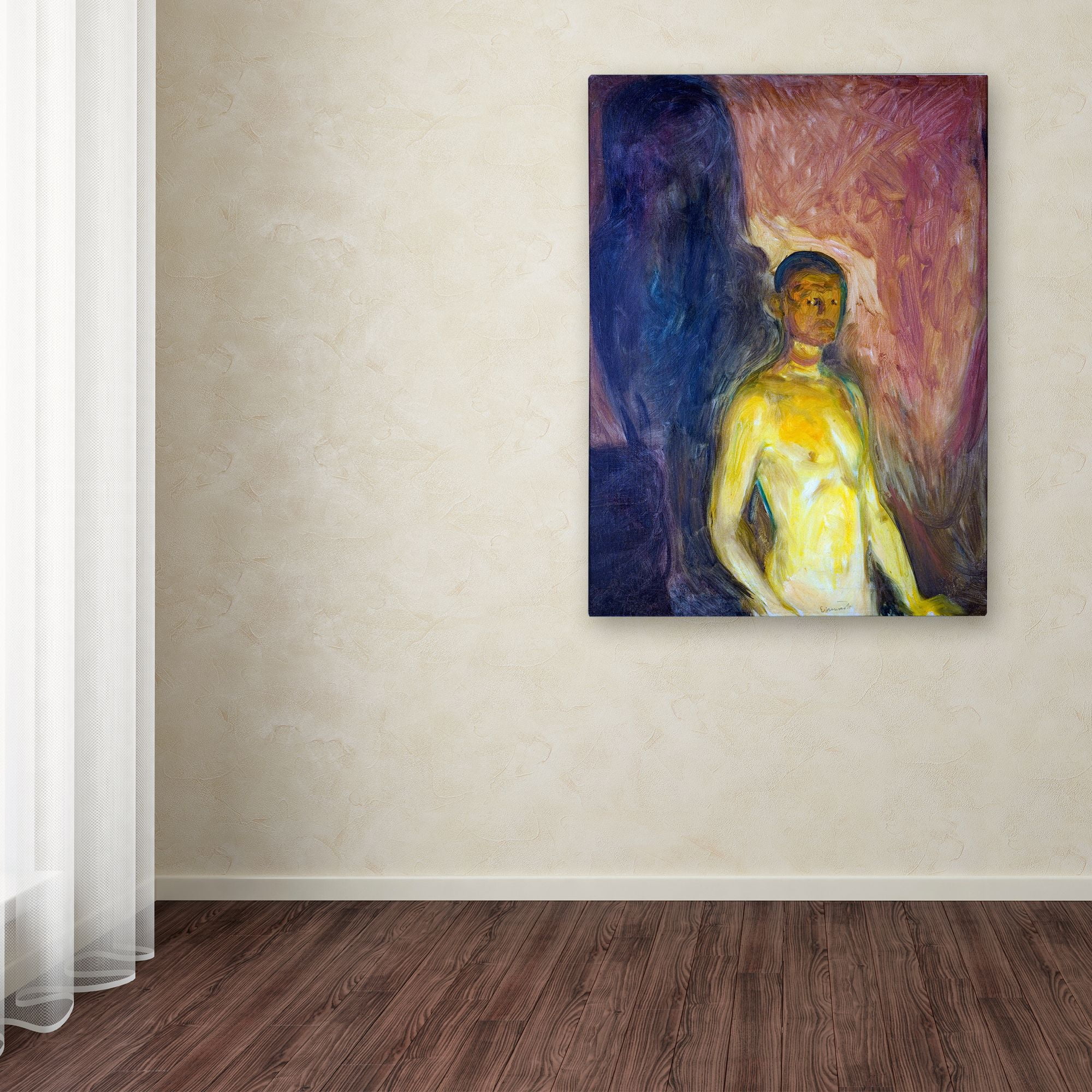 Edvard Munch 'Selfportrait In Hell' Canvas Art