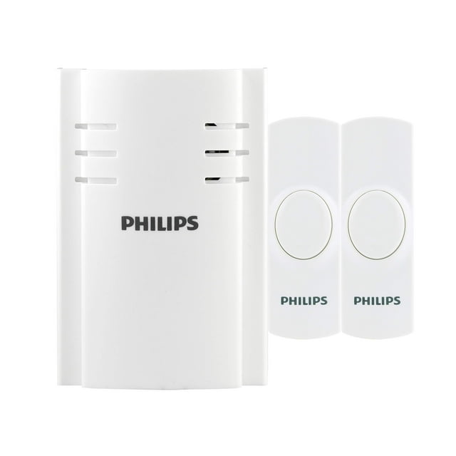 Kit de timbre inalámbrico Philips DES2280W/27 con 2 pulsadores
