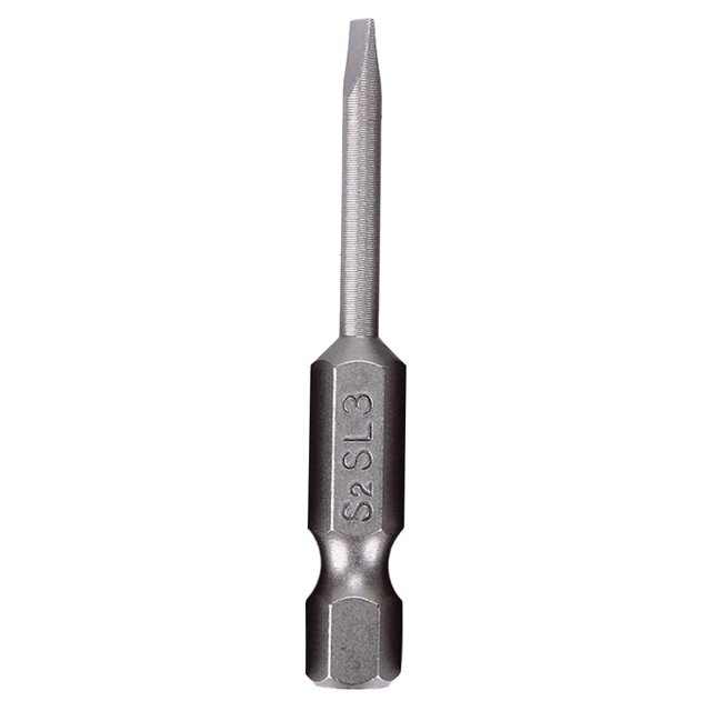 1Pc 50mm Length Slotted Screwdriver Bit Magnetic Flat Head Agnetic Screwdriver Bit 1/4 Inch Hex Shank Screw Drivers Bits Tools Sl3