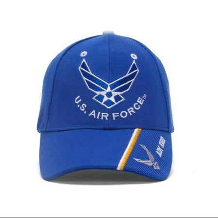 Split Bill Cap - Air Force Emblem Adjustable Cap w/ Bill Embroidery