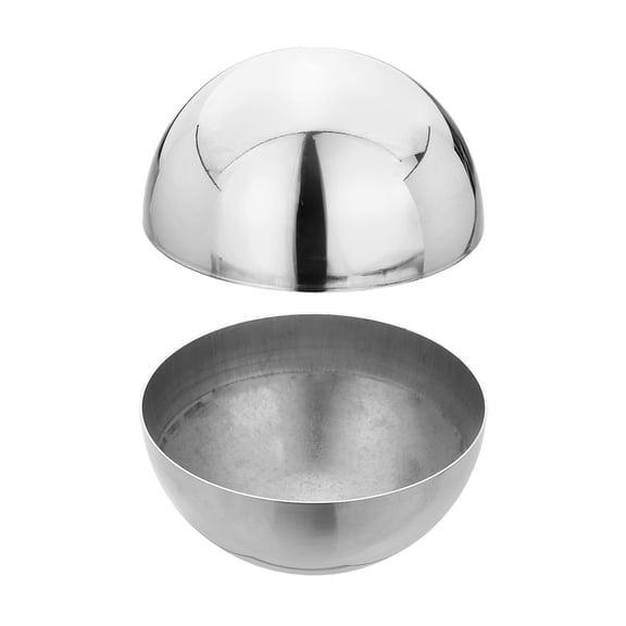 Uxcell 2 Pack Stainless Steel Hollow Half Ball, 100mm(3.94") Dia. Gazing Balls Decorative Hollow Half Railing Cap Mirror Polished for Home