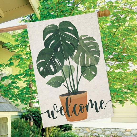 28 x 40 Inch welcome Summer Farmhouse House Flag, Double-Sided, Machine Washable