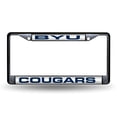 thumbnail image 4 of Brigham Young BYU Cougars NCAA Black Metal (Set of 2) Laser Cut License Plate Frames, 4 of 6