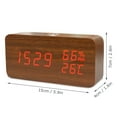 thumbnail image 4 of Amdohai LED Digital Wooden Alarm Clock APP Control Time/ Temperature/ Humidity/, 4 of 7