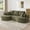 Forest Green, variant on Christopher Knight Home 106" Modern Curved Cloud Sectional Sofa with 7 Pillows, 4 Seater Couch, Camel