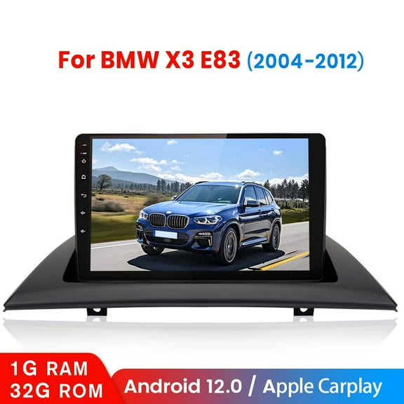 Awesafe 1 32G Car Radio Stereo for BMW X3 2004-2012 with  Carplay Android Auto 9 inch Touch Screen Android 12 HD WIFI GPS FM New Bluetooth