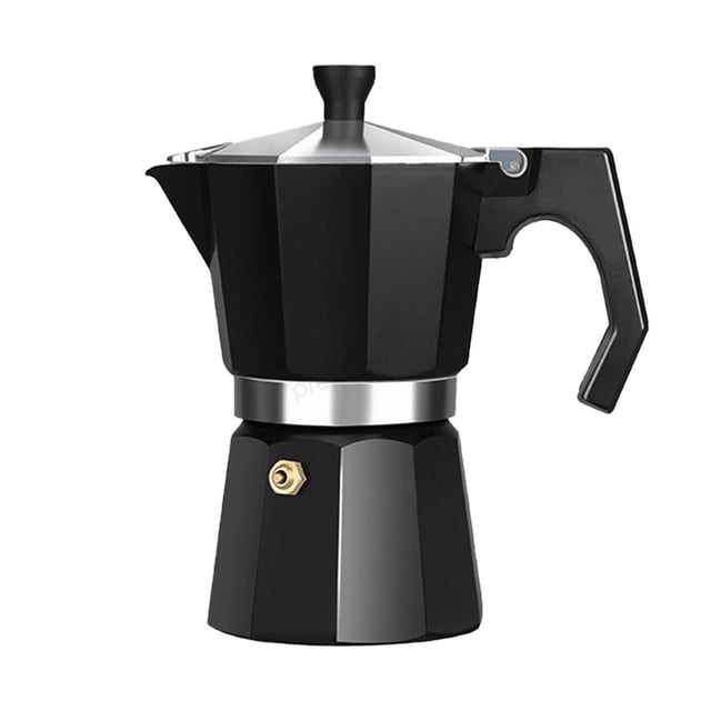 Classic Stovetop And Coffee Maker Pot For Italian And Cuban Café Brewing Coffee Maker Cafeteras 3/6 Cups Black