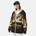 thumbnail image 3 of Balery Happy New Year 2025 E Sudadera ligera de manga larga con capucha y protección solar UPF 50+ para hombre y mujer, ideal para pesca y running-X-Large, 3 of 7