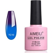 AIMEILI Soak Off UV LED Temperature Colour Changing Chameleon Gel Nail Polish - Purple To Blue (TC10) 10ml