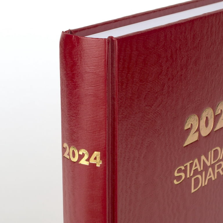 AT-A-GLANCE Standard Diary 2024 Daily Diary Red Large 7 34 x 12 - Daily  Journals 