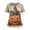 Camel, variant on Women's Casual V-Neck Short Sleeve Halloween Printed Top with Double Front Pockets and Side Hem Slit, Perfect as a Caregiver Work Uniform or Everyday Fashion Shirt,Orange 4XL