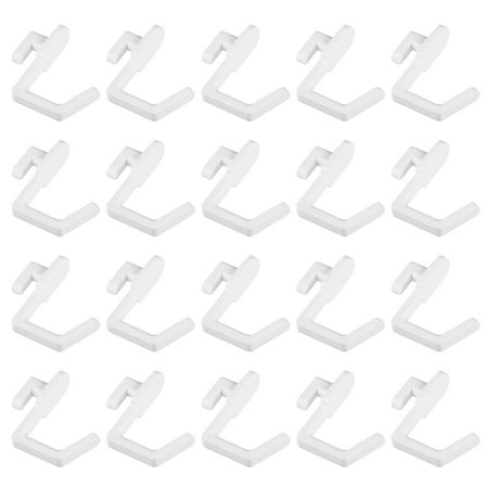 

20 Pcs Rack Shelf Shelfs Hook for Peg Board Pegboard Accessory White Shelves J Shape Peg Hook J Shape Hook Work