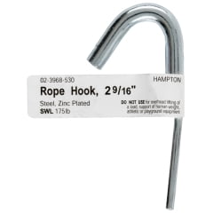 

10PC Hampton Hampton - 02-3968-530 - Small Zinc-Plated Silver Steel 2.5625 in. L Rope Binding Hook 175 lb. - 1/Pack