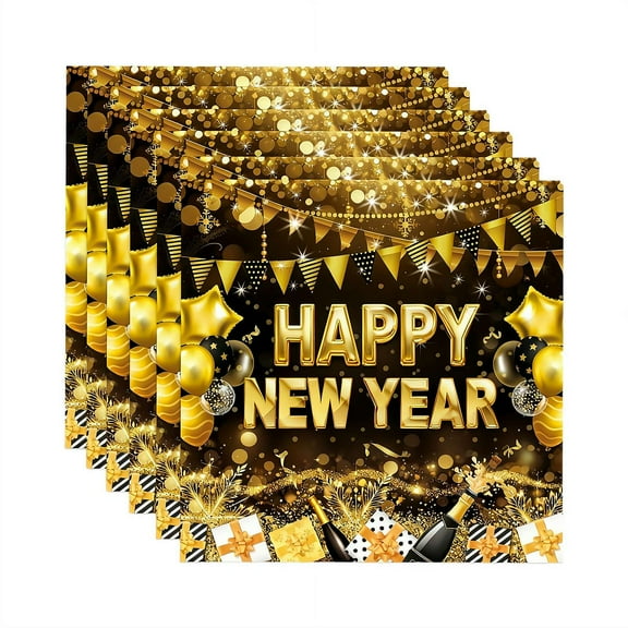 20 Pcs 2026 Happy New Year's Eve Paper Napkins Set Disposable Luncheon Party Napkin Cocktail Napkins for New Year Eve Party Supplies 2026