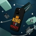 thumbnail image 3 of DistinctInk MagSafe Tough Case for Apple iPhone 15 Pro Max (6.7" Screen) - King Of Hearts - Shockproof Protection, 3 of 6