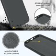 thumbnail image 4 of iPhone 13 Case,Phone Case for iPhone 13,Slim Fit Liquid Silicone Soft Gel Rubber Lightweight Microfiber Lining Shockproof Anti-Scratch Protective Phone Cover for iPhone 13 6.1'' 2021,Deep Grey, 4 of 17