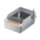 thumbnail image 1 of Caja de arena para gatos, caja de arena para gatos, semicerrada, fácil de limpiar con cuchara, bandeja de arena para gatos de entrada baja para gatos Gris claro, 1 of 10