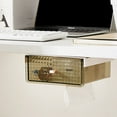 thumbnail image 5 of Under Desk Storage Drawer Organizer - Invisible Stationery Box with Sliding Lock, Tool-Free Installation, 19.5x18.5x8cm Plastic Desktop Organizer for Office Workspace, 5 of 6
