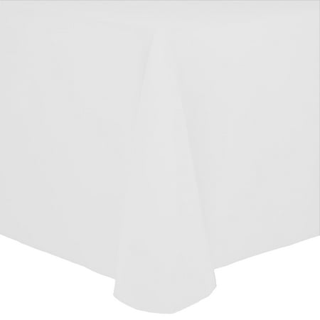 

Ultimate Textile (10 Pack) Cotton-feel 60 x 120-Inch Oval Tablecloth - for Home Dining Tables White