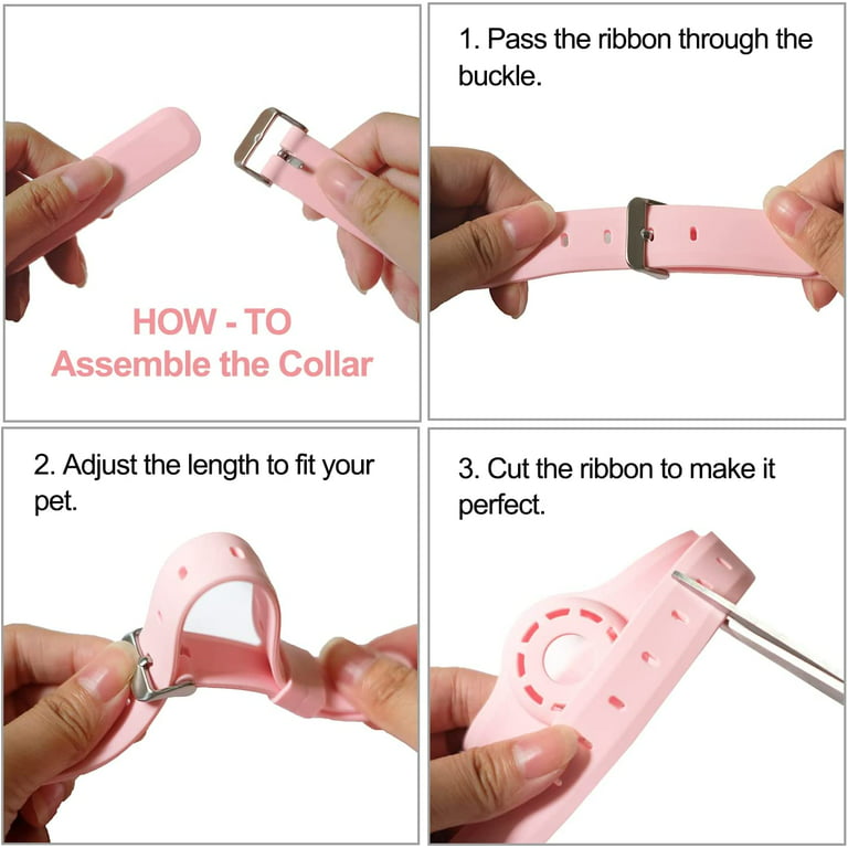 Airtag Dog Collar Holder Airtag Cat Collier avec 1 film de protection Hd  9-19.5inch Soft Silicone Dog Colliers pour Apple Airtag Sur les chats  Petits chiens Chiots