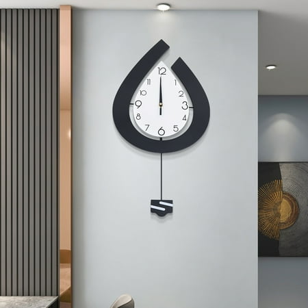30*57cm Large Wall Clock for Living Room Decor Big Pendulum Modern Silent Wall Clock