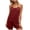 Wine, variant on Nmnitkp Women's Adjustable Strap Cami Short Pajama Set with Pockets, Soft Breathable Sleeveless Loungewear, Comfy Two Piece Sleepwear for Summer Wine,S