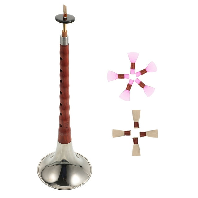 HEALEEP chinese musical instrument Suona Instrument designed for Professionals in Light Brown 1 Set