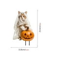thumbnail image 2 of Halloween Yard Stakes Outdoor Decorations – Cute Ghost Cat Pattern Signs for Porch, Lawn, Garden Outside Decor Spooky Party Supplies, 2 of 3