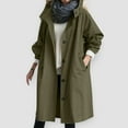 thumbnail image 2 of Coats for Women Fall Coats for Women Women's Casual Mid Length Trench Coat Belted Waist Long Sleeve Outerwear, 2 of 7