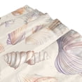 thumbnail image 3 of Yayeee Shower Curtain with Hooks 72"x72" Waterproof Fabric Bathroom Hanging Decor, Orange Watercolor Seashells, 3 of 5