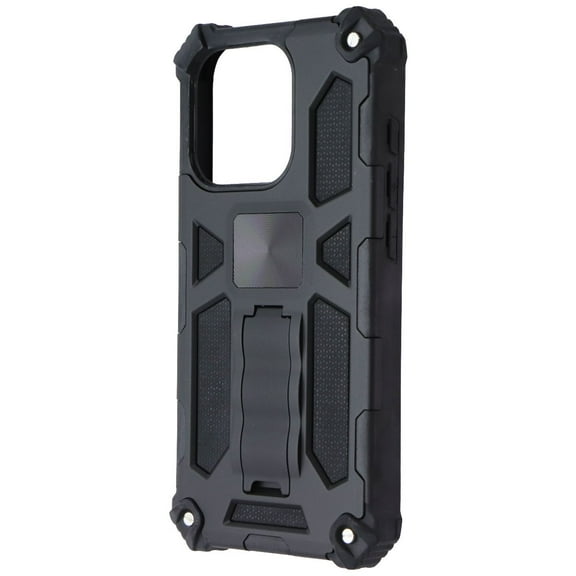 MyBat Sturdy Hybrid Series Case with Kickstand for Apple iPhone 15 Pro - Black