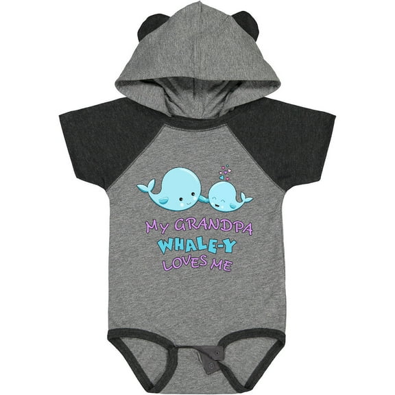 Inktastic My Grandpa Whale-y Loves Me Boys or Girls Baby Bodysuit