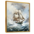 thumbnail image 2 of Designart "Buccaneer Ship In Stormy Seas" Storms Floater Framed Canvas Prints, 2 of 5