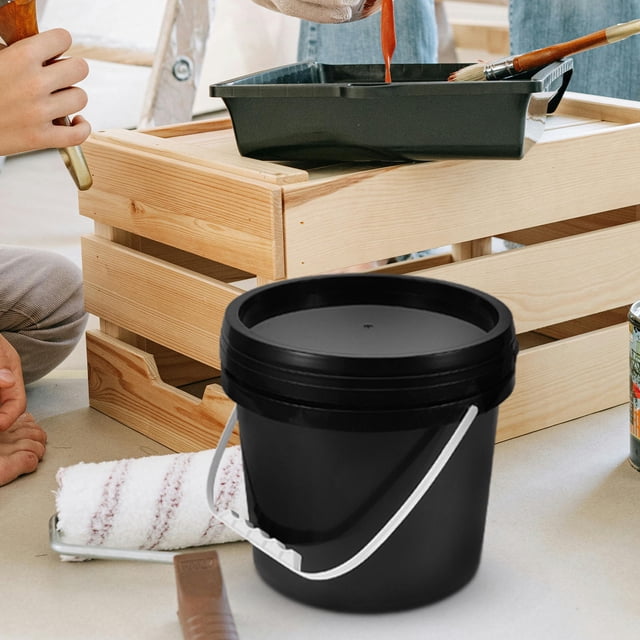 QUMIIRITY PP Material Round Bucket with Lid for Paint Storage and Liquid Transport