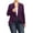 Purple, variant on Women's Plus Size Casual Long Sleeves Open Front Solid Office Work Wear Blazer Jacket