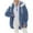 Blue, variant on Plus Size Winter Coats for Women, Women Plus Size Winter Warm Loose Plush Zip Hooded Jacket Coat Shacket Jacket for Fall, Winter Gift for Women