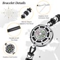 thumbnail image 2 of Compass Bracelet Diffuseur d'Huiles Essentielles Aromathérapie Mini Bracelet Boussole Réglable Bracelet Parfum Corde de Cire Boussole Intégrée Randonnée en Plein Air Ensemble Cadeau pour Femmes Hommes et Filles, 2 of 2