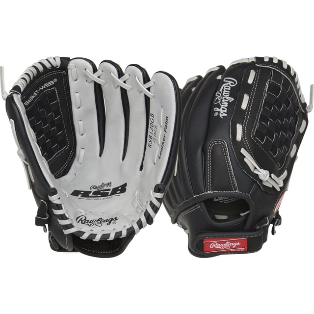 Rawlings | Guante de softbol de lanzamiento lento RSB | Lanzamiento con la mano izquierda | 12"" - Red de cesta