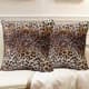 thumbnail image 2 of Fundas de almohada suaves de piel de leopardo de animales salvajes de 18x18 pulgadas, 2 piezas, 2 of 5