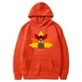 thumbnail image 4 of VBARHMQRT Cute Hoodies Men Hoodie Thanksgiving Letter Print Pocket Drawstring Print Hoodie, 4 of 4