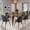 Gray, variant on Homy Casa 7 Piece Dining Table Set with 6 Grey Upholstered Chairs, Rectangular Kitchen Table Set