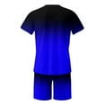 thumbnail image 5 of SHIXIAOO Survêtement d'Été 2025 pour Homme Grande Taille Manches Courtes Col Rond Ensemble Athlétique Décontracté à Blocs de Couleur Taille à Cordon Ensemble de Survêtement Homme Col Roulé pour Veste de Complet Costume Spatial pour Homme, 5 of 5