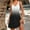Black, variant on Women's Sleeveless Midi Dresses Comfortable Solid Color Slim Front Split Party